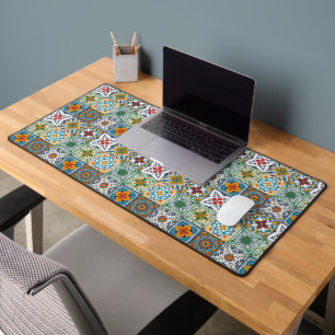 Wallpaper Backsplashes/Talavera inspired tiles Desk Mat