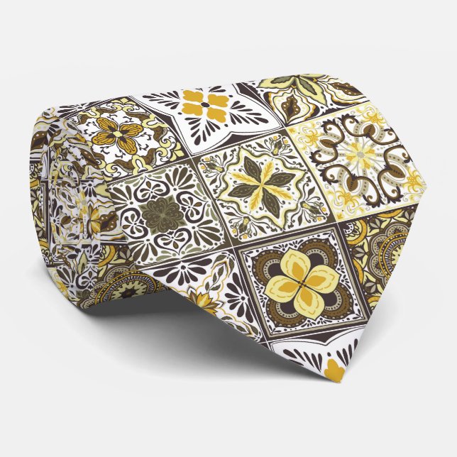 Wallpaper Backsplashes/Talavera inspired tiles/ Neck Tie (Rolled)