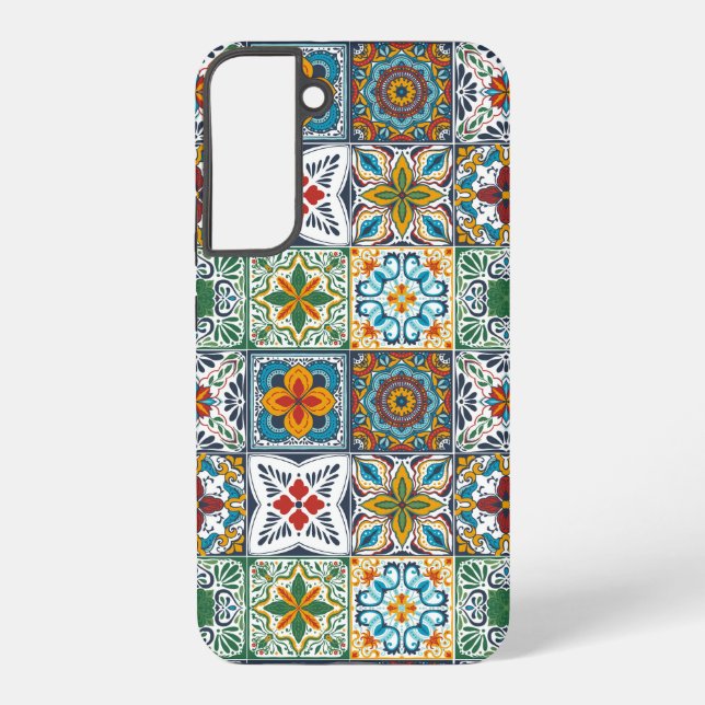 Wallpaper Backsplashes/Talavera inspired tiles Samsung Galaxy Case (Back)