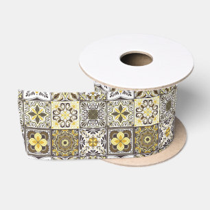 Wallpaper Backsplashes/Talavera inspired tiles/ Satin Ribbon