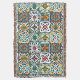 Wallpaper Backsplashes/Talavera inspired tiles Throw Blanket