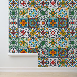 Wallpaper Backsplashes/Talavera inspired tiles Wallpaper