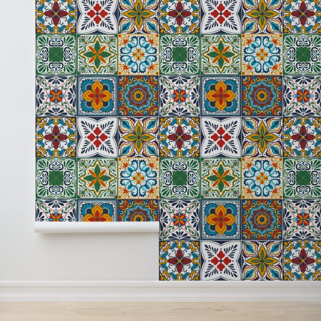 Wallpaper Backsplashes/Talavera inspired tiles Wallpaper (Application)