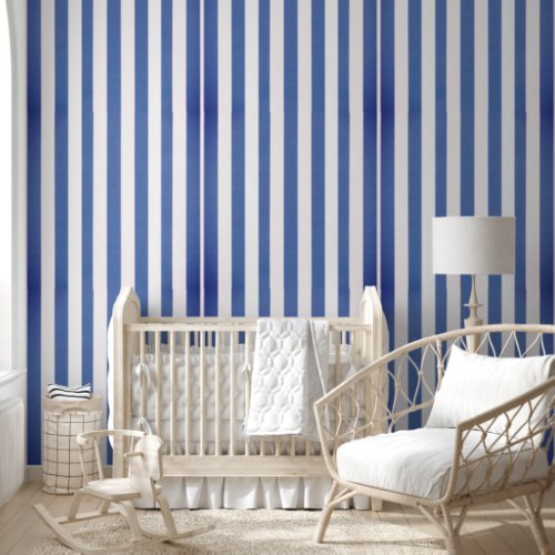 Wallpaper Blue  White Stripe Wallpaper