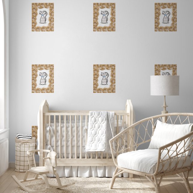 Wallpaper Brown Beige Rope Cat (Kids)