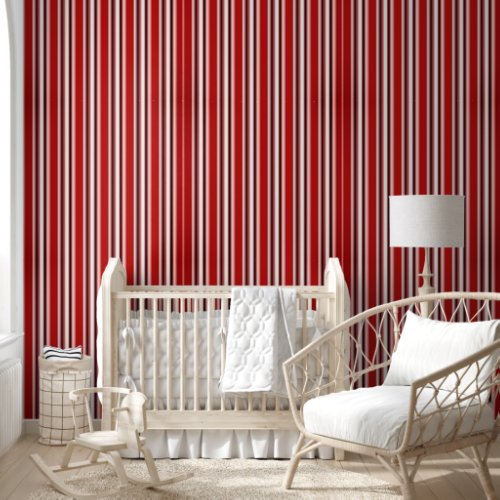 Wallpaper Burgundy  White Stripe Wallpaper