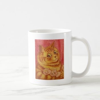 Wallpaper Cat And Kittens Artwork By Louis Wain Coffee Mug by artisticcats at Zazzle