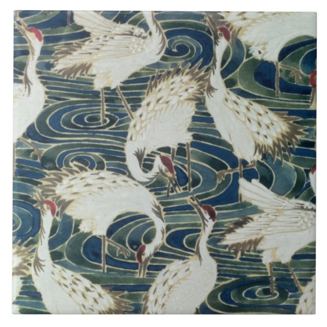 Wallpaper design, by the Silver Studio, c.1890 Ceramic Tile (Front)