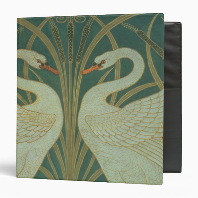 Wallpaper Design for panel of "Swan, Rush & Iris" 3 Ring Binder (Front/Inside)