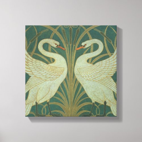 Wallpaper Design for panel of Swan Rush  Iris Canvas Print