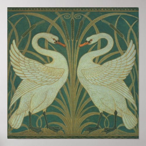 Wallpaper Design for panel of Swan Rush  Iris Poster