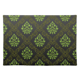 Wallpaper Floral Green Cloth Placemat