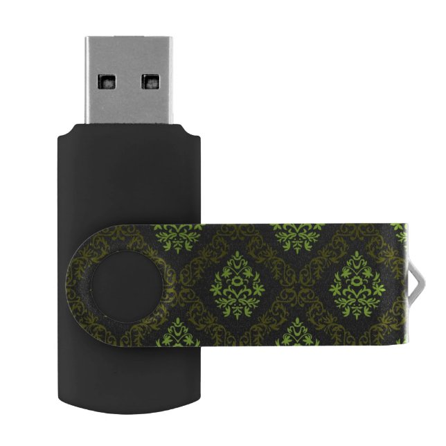 Wallpaper Floral Green Flash Drive (Opened)