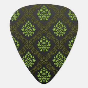 Wallpaper Floral Green Guitar Pick