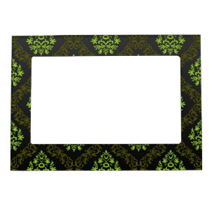 Wallpaper Floral Green Magnetic Photo Frame