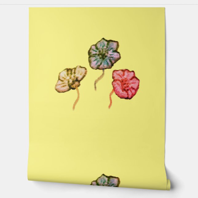 WALLPAPER FLOWER STYLE DESIGN WALLPAPER  (Unrolling)