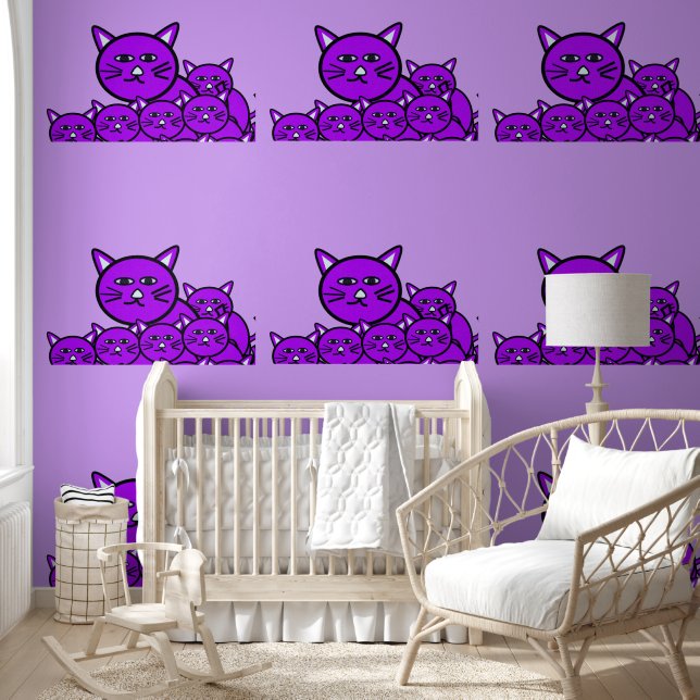 Wallpaper Light Purple Cats  Wallpaper (Kids)