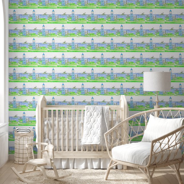 Wallpaper Lighthouse Blue (Kids)