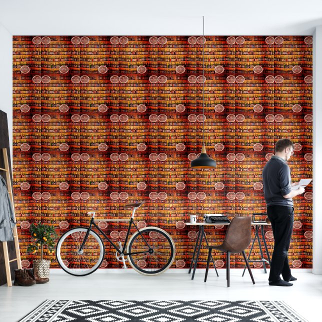Wallpaper Man Cave Beer Bottles Wallpaper (Living Room)