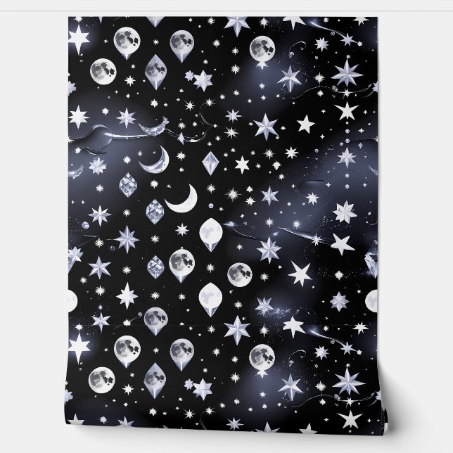 Wallpaper - Onyx Celestial Moon Design (Unrolling)