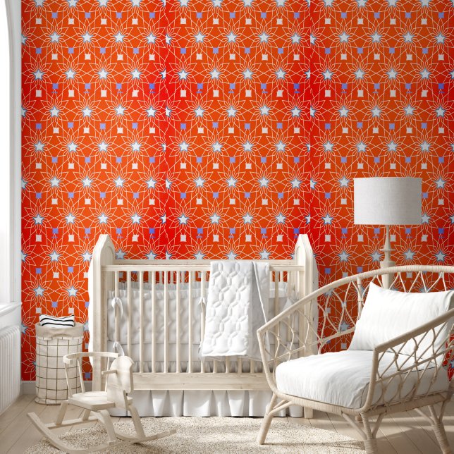 Wallpaper Orange Stars  (Kids)