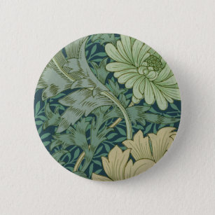 Wallpaper Pattern Sample with Chrysanthemum Button