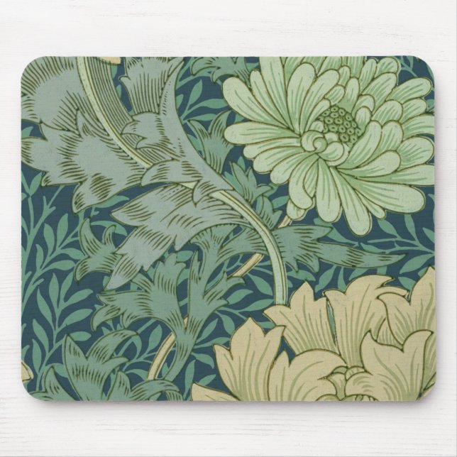 Wallpaper Pattern Sample with Chrysanthemum Mouse Pad (Front)
