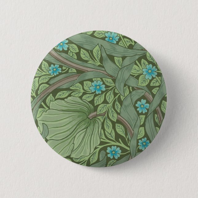 Wallpaper Pattern Sample with Forget-Me-Nots Button (Front)