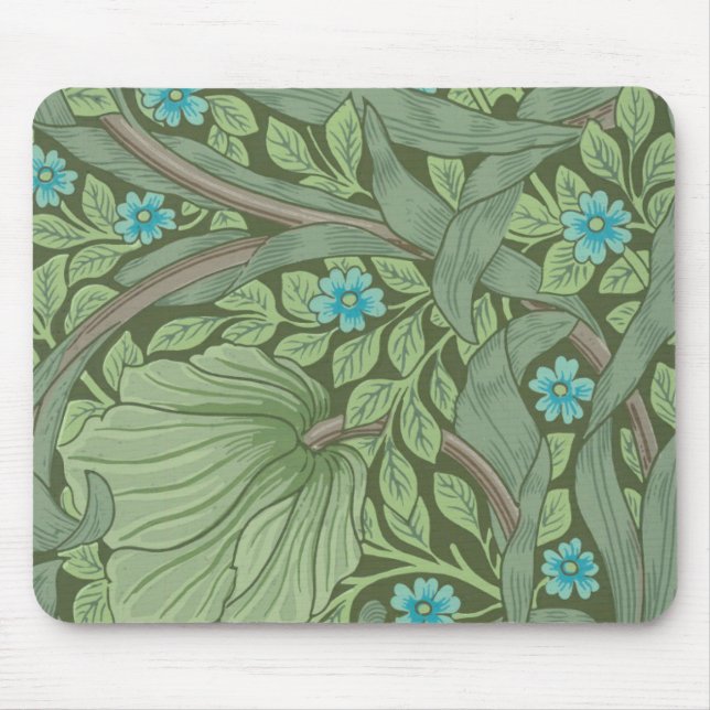 Wallpaper Pattern Sample with Forget-Me-Nots Mouse Pad (Front)