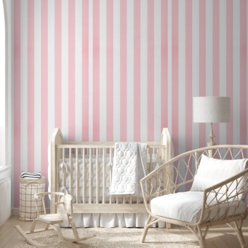 Wallpaper Pink  White Stripe Wallpaper