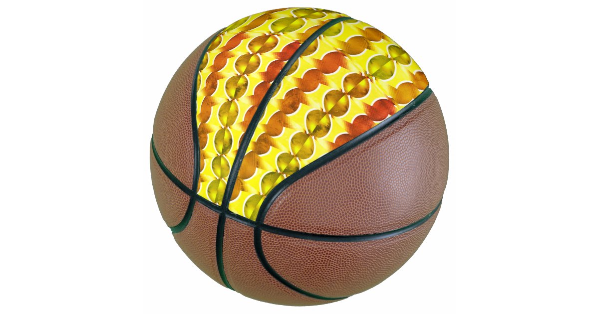 Wallpaper Retro Orange 1970 Basketball Zazzle Com