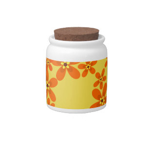 wallpaper retro orange 1970 candy jar