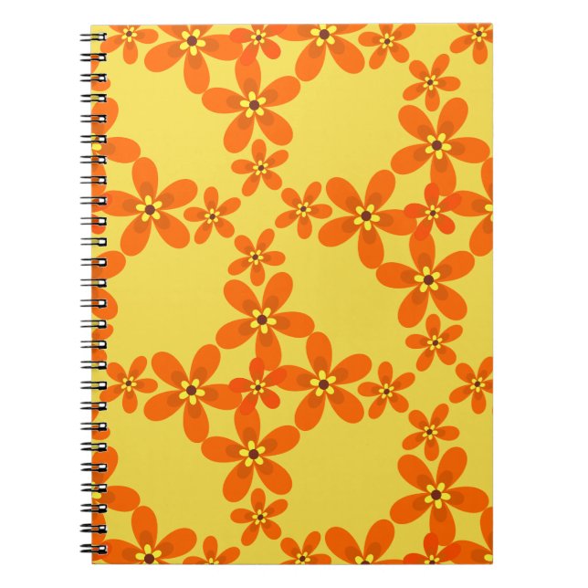 wallpaper retro orange 1970 notebook (Front)