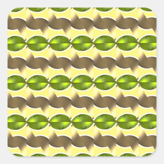 wallpaper retro square sticker (Front)