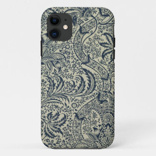 Wallpaper with navy blue seaweed style design iPhone 11 case