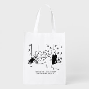 Wallpapering and Home Decorating Cartoon Grocery Bag
