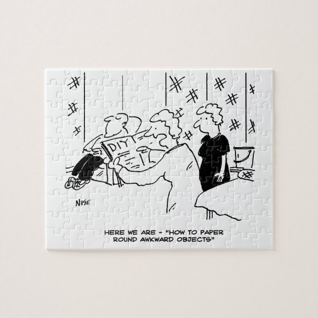 Wallpapering and Home Decorating Cartoon Jigsaw Puzzle (Horizontal)