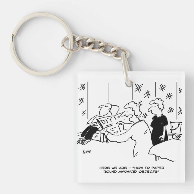 Wallpapering and Home Decorating Cartoon Keychain (Front)