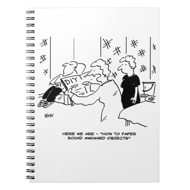 Wallpapering and Home Decorating Cartoon Notebook (Front)