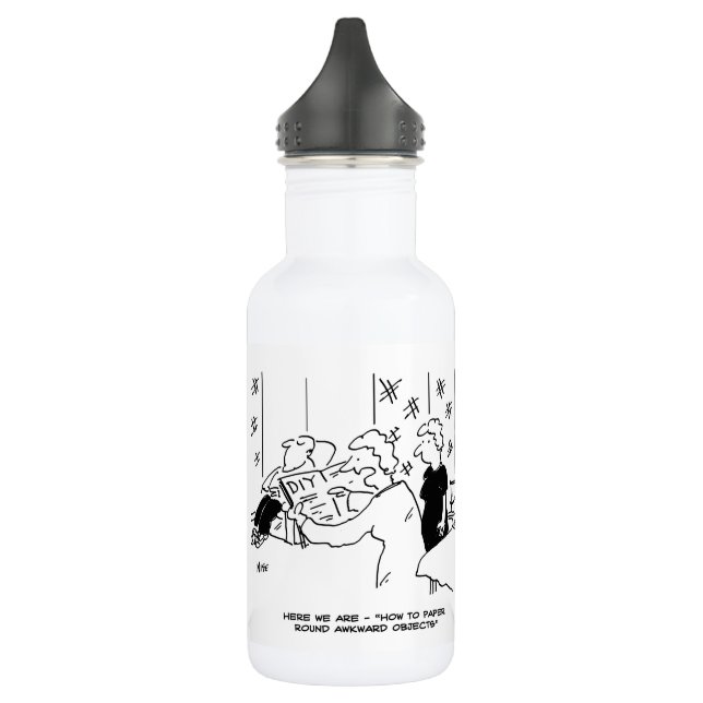 Wallpapering and Home Decorating Cartoon Stainless Stainless Steel Water Bottle (Left)