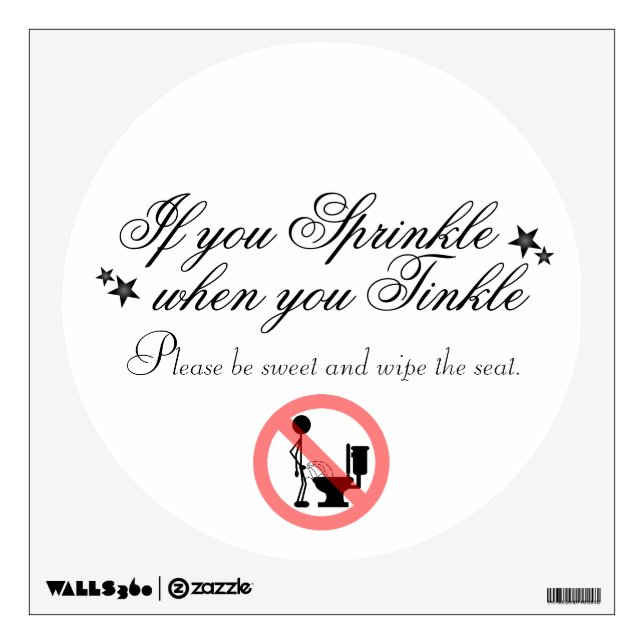 Walls 360 Custom Wall Decal/Tinkle Quote Decal (Front)