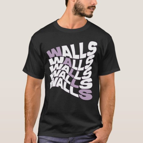 walls louis tomlinson colored stripe purple Class T_Shirt