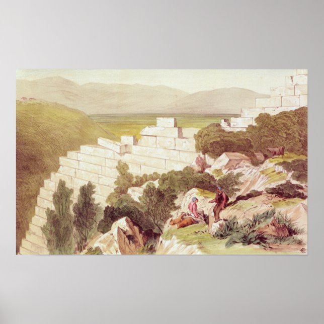 Walls of Ancient Samos, Cephalonia, 19th century Poster (Front)