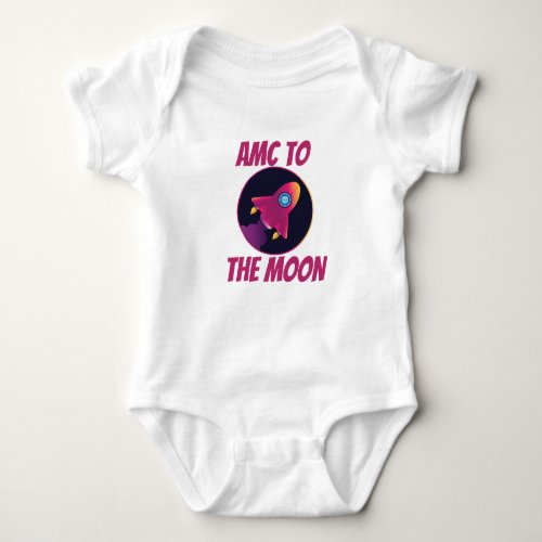 Wallstreetbets AMC _ Amc To The Moon Baby Bodysuit