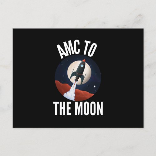 Wallstreetbets AMC _ Amc To The Moon Postcard
