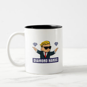 Wallstreetbets Diamond Hands - WSB Stock Market Op Two-Tone Coffee Mug