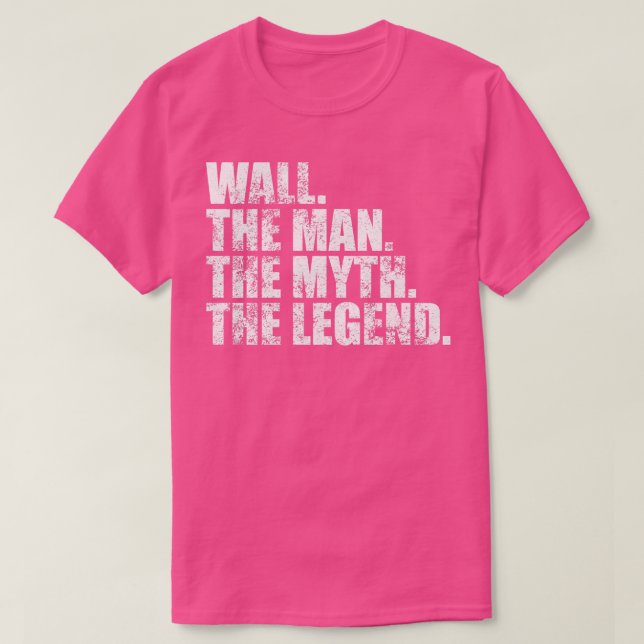 WallWall Family name Wall last Name Wall Surname W T-Shirt (Design Front)