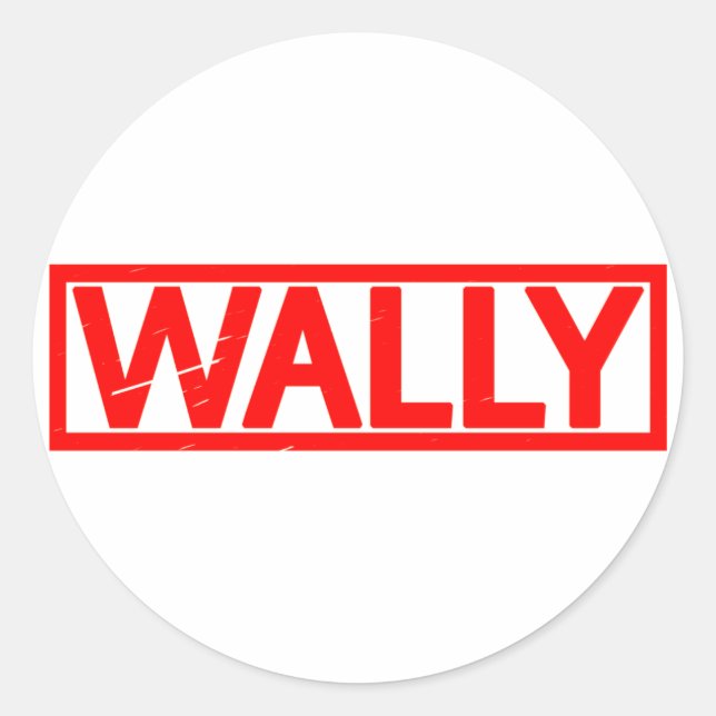 Wally Stamp Classic Round Sticker (Front)
