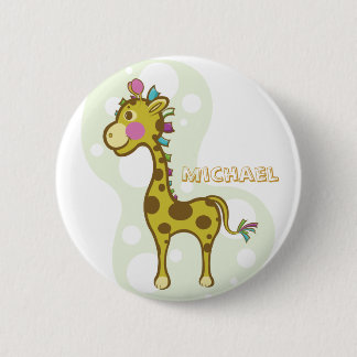Wally the Giraffe Character Button
