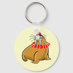 Wally The Walrus Goes Swimming Keychain